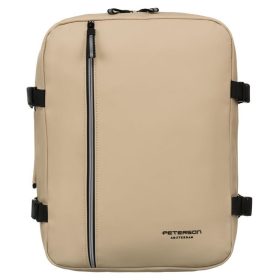   Peterson bézs hátizsák Wizz Air, Ryanair poggyász 40 x 30 x 20 cm
