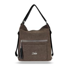   Zellia 23004 barna női válltáska, hátizsákká alakítható 38 x 34 x 9 cm