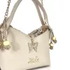 Zellia 26048 bézs női oldaltáska pillangó dísszel 21 × 17 × 9 cm