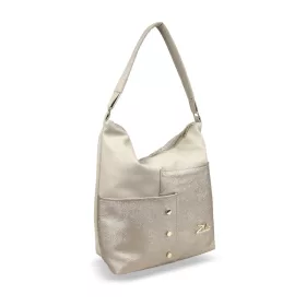 Zellia Zlb232 bézs-arany női válltáska 33 x 27 x 12 cm