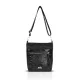 Zellia Zlb429 fekete, lakk női oldaltáska, crossbody 28 x 25 x 8,5 cm