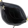 Zellia Zlb429 fekete, lakk női oldaltáska, crossbody 28 x 25 x 8,5 cm