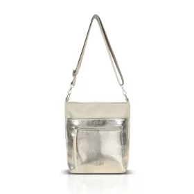   Zellia Zlb429 bézs-arany női oldaltáska, crossbody 28 x 25 x 8,5 cm
