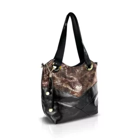   Zellia ZLB451 Mesh fekete-bronz női oldaltáska válltáska 32 x 31 x 11 cm