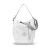 Zellia Zlb180 fehér-ezüst női válltáska, oldaltáska 34 x 27 x 11 cm