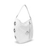 Zellia Zlb180 fehér-ezüst női válltáska, oldaltáska 34 x 27 x 11 cm