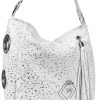 Zellia Zlb180 fehér-ezüst női válltáska, oldaltáska 34 x 27 x 11 cm