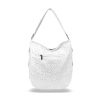 Zellia Zlb180 fehér-ezüst női válltáska, oldaltáska 34 x 27 x 11 cm