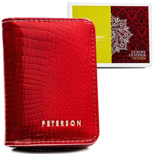 Peterson piros női pénztárca 7.5 x 10 x 3 cm