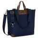 Peterson Ptn Cty-16-2256 sötétkék-konyakbarna női shopper, vállpánttal 40 x 32 x 14 cm