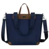 Peterson Ptn Cty-16-2256 sötétkék-konyakbarna női shopper, vállpánttal 40 x 32 x 14 cm