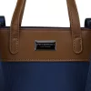 Peterson Ptn Cty-16-2256 sötétkék-konyakbarna női shopper, vállpánttal 40 x 32 x 14 cm