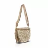 Zellia 21028 Pantera párduc mintás bézs-taupe női oldaltáska 23 x 11 cm 