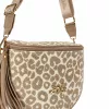 Zellia 21028 Pantera párduc mintás bézs-taupe női oldaltáska 23 x 11 cm 