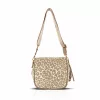 Zellia 21028 Pantera párduc mintás bézs-taupe női oldaltáska 23 x 11 cm 