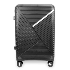   Zellia fekete 3 db-os, keményfalú bőrönd szett 55-65-75 cm