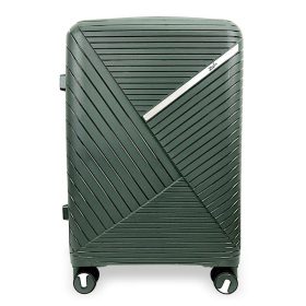   Zellia nagyméretű sötétzöld, keményfalú bőrönd  75 x 51 x 31 cm