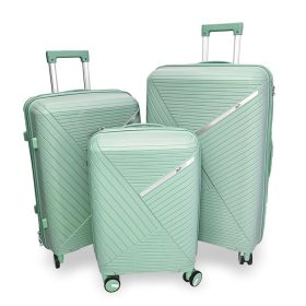   Zellia mentazöld 3 db-os, keményfalú bőrönd szett 55-65-75 cm