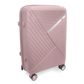   Zellia nagyméretű kemény falú bőrönd, rosegold 75 x 51 x 35 cm