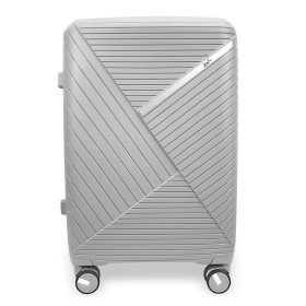   Zellia nagyméretű szürke, keményfalú bőrönd  75 x 51 x 31 cm