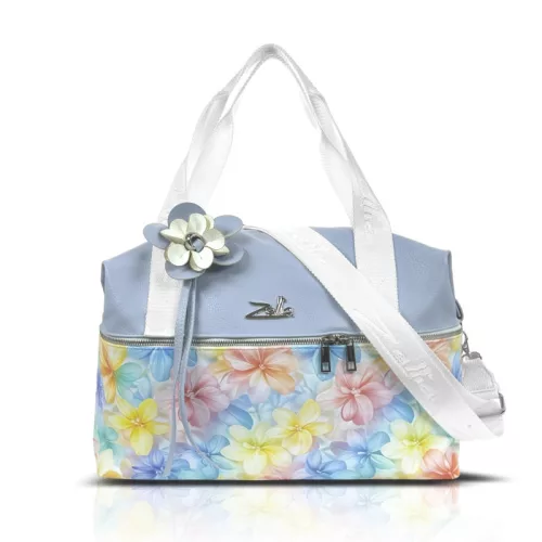 Zellia 24196 baba kék virág mintás sporttáska 40 x 30 x 19 cm