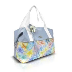   Zellia 24196 baba kék virág mintás sporttáska 40 x 30 x 19 cm