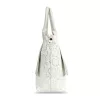 Zellia kígyóbőr mintás fehér női kézitáska 26 × 25 cm