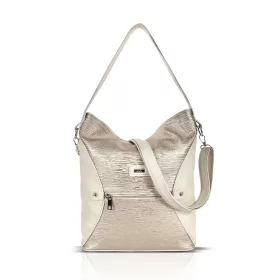   Zellia Td25001 Groove  bézs-arany női válltáska  35 x 29 x 12 cm
