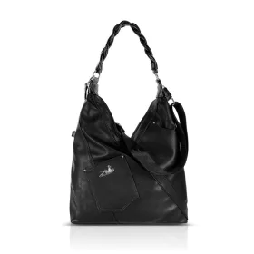 Zellia 26035 fekete női hobó válltáska 47 x 37 x 11 cm