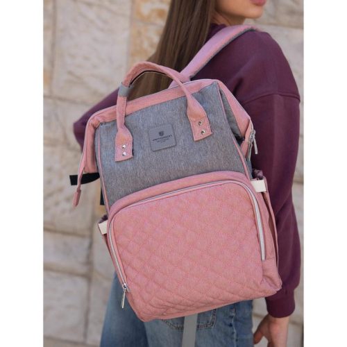Peterson Női Hátizsák Ptn Mb3-6012 Gray-Pink - Szrke-Rózsaszín