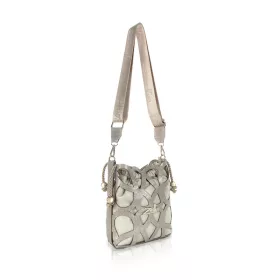   Zellia 25096 Rimini 2  bézs-arany női oldaltáska, bucket bag 23 x 19,5 x 7,5 cm