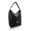 Zellia 17008 fekete ocelot mintás válltáska 36 x 34 x 14 cm