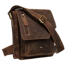 Peterson Férfi Bőr Oldaltáska Ptn Pte-Nsh-4925 Tan