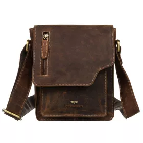 Peterson Férfi Bőr Oldaltáska Ptn Pte-Nsh-4925 Tan