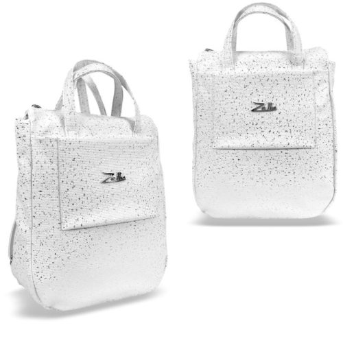 Zellia Zlb245 fehér-ezüst női hátizsák 38 x 35 x 10 cm
