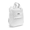 Zellia Zlb245 fehér-ezüst női hátizsák 38 x 35 x 10 cm