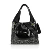 Zellia ZLB276 Lustre fekete lakk női válltáska 32 x 26 x 13 cm
