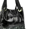 Zellia ZLB276 Lustre fekete lakk női válltáska 32 x 26 x 13 cm