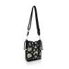Zellia 25096 Strus fekete-arany oldaltáska, bucket bag 23 x 19,5 x 7,5 cm