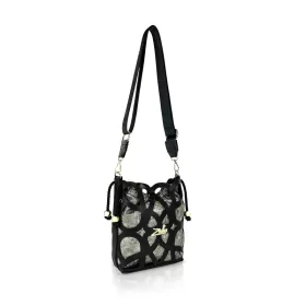   Zellia 25096 Strus fekete-arany oldaltáska, bucket bag 23 x 19,5 x 7,5 cm