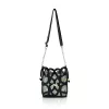 Zellia 25096 Strus fekete-arany oldaltáska, bucket bag 23 x 19,5 x 7,5 cm