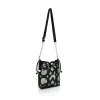 Zellia 25096 Strus fekete-arany oldaltáska, bucket bag 23 x 19,5 x 7,5 cm