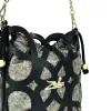 Zellia 25096 Strus fekete-arany oldaltáska, bucket bag 23 x 19,5 x 7,5 cm