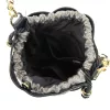 Zellia 25096 Strus fekete-arany oldaltáska, bucket bag 23 x 19,5 x 7,5 cm