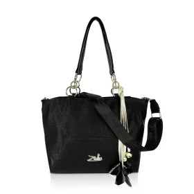   Zellia 26071 Ch 2 fekete-arany női válltáska 39 x 27 x 15 cm