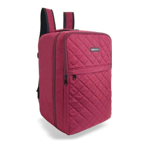 Zellia piros Vizz Air Ryanair kézipoggyász hátizsák  Hz-104 - steppelt - vízlepergetős  40 X 25 X 20 Cm