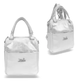 Zellia 24136 női ezüst-fehér hátizsák 26 x 24 x 14 cm