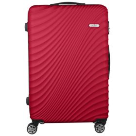   Peterson piros színű, keményfalú bőrönd 55 × 38 × 23 cm