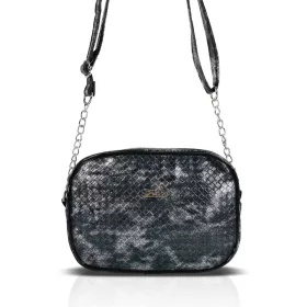   Zellia Zlb202 Mesh fekete-ezüst női oldaltáska 26 x 18,5 x 5,5 cm