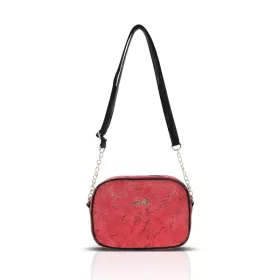   Zellia Zlb202 Lustre piros-fekete női oldaltáska 26 x 18,5 x 5,5 cm
